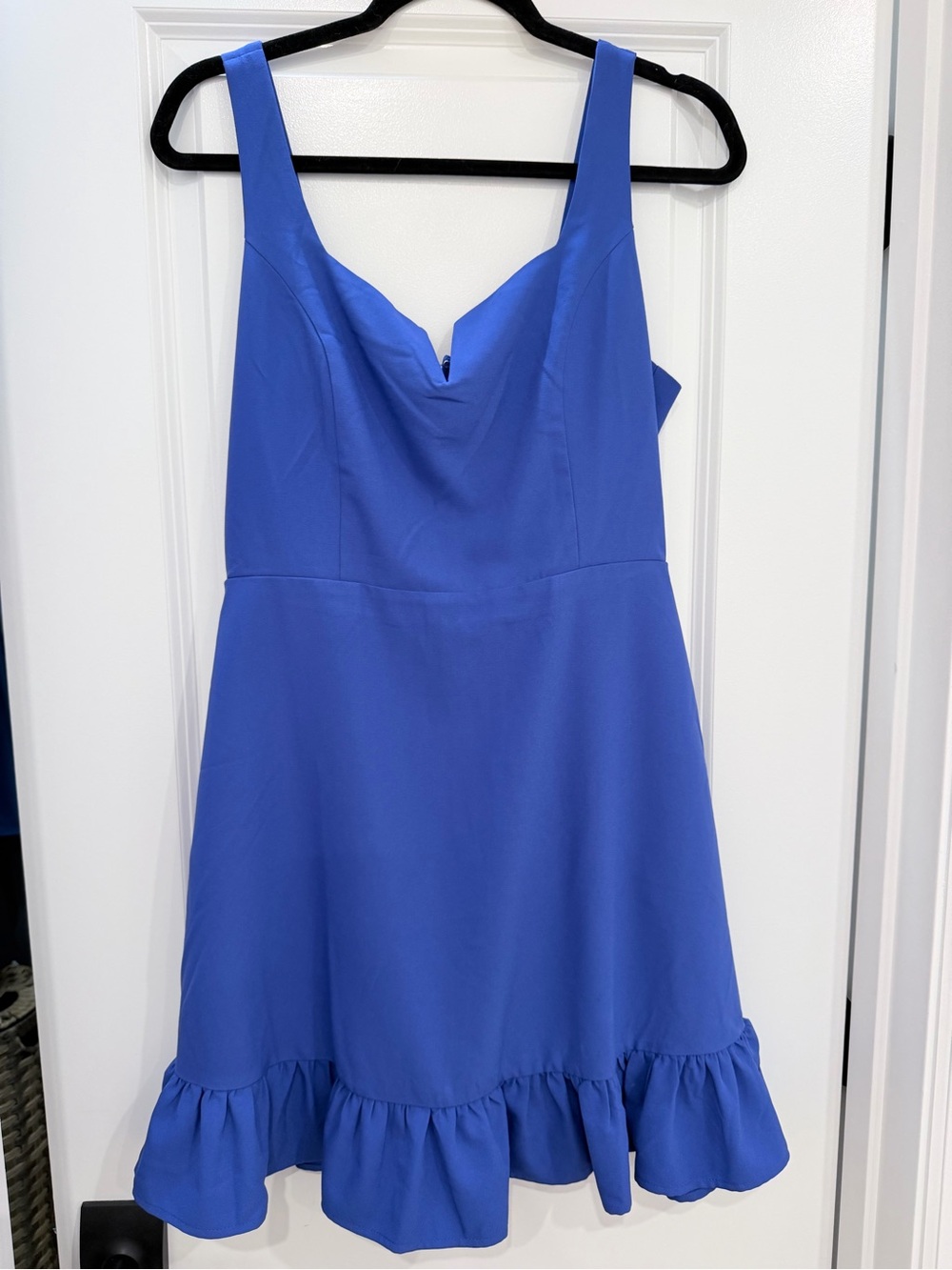 The Commons Cobalt Blue Fit & Flare Dress with Pockets | Size Large